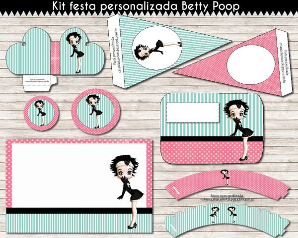 o- Kit festa personalizada Betty Boop