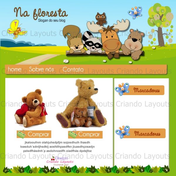 Layout para blog  floresta