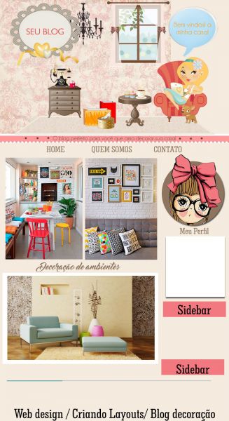 Layout para blog Blogger Decor